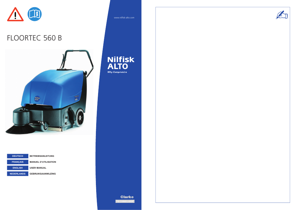 Nilfisk-ALTO Floortec 560 B User Manual | 18 pages