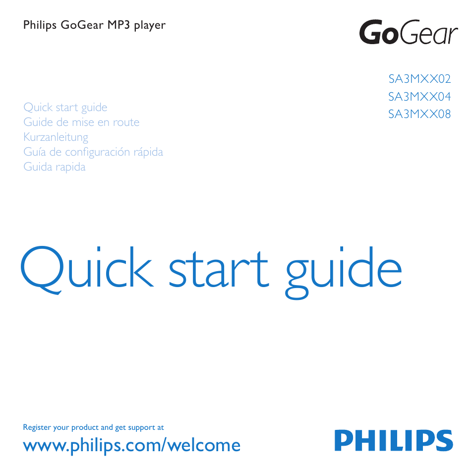 Philips GoGEAR MP3-Player User Manual | 10 pages