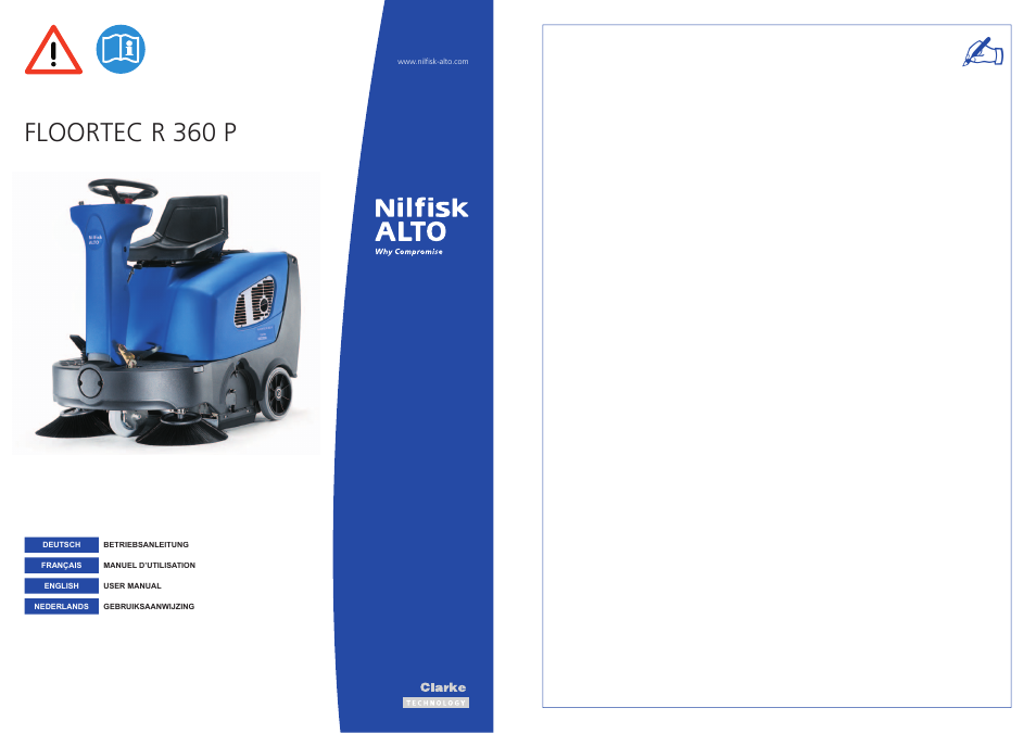 Nilfisk-ALTO Floortec R 360 P User Manual | 20 pages