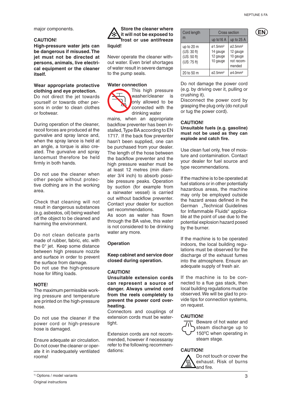 Nilfisk-ALTO NEPTUNE 5 FA 107400337 C User Manual | Page 5 / 24