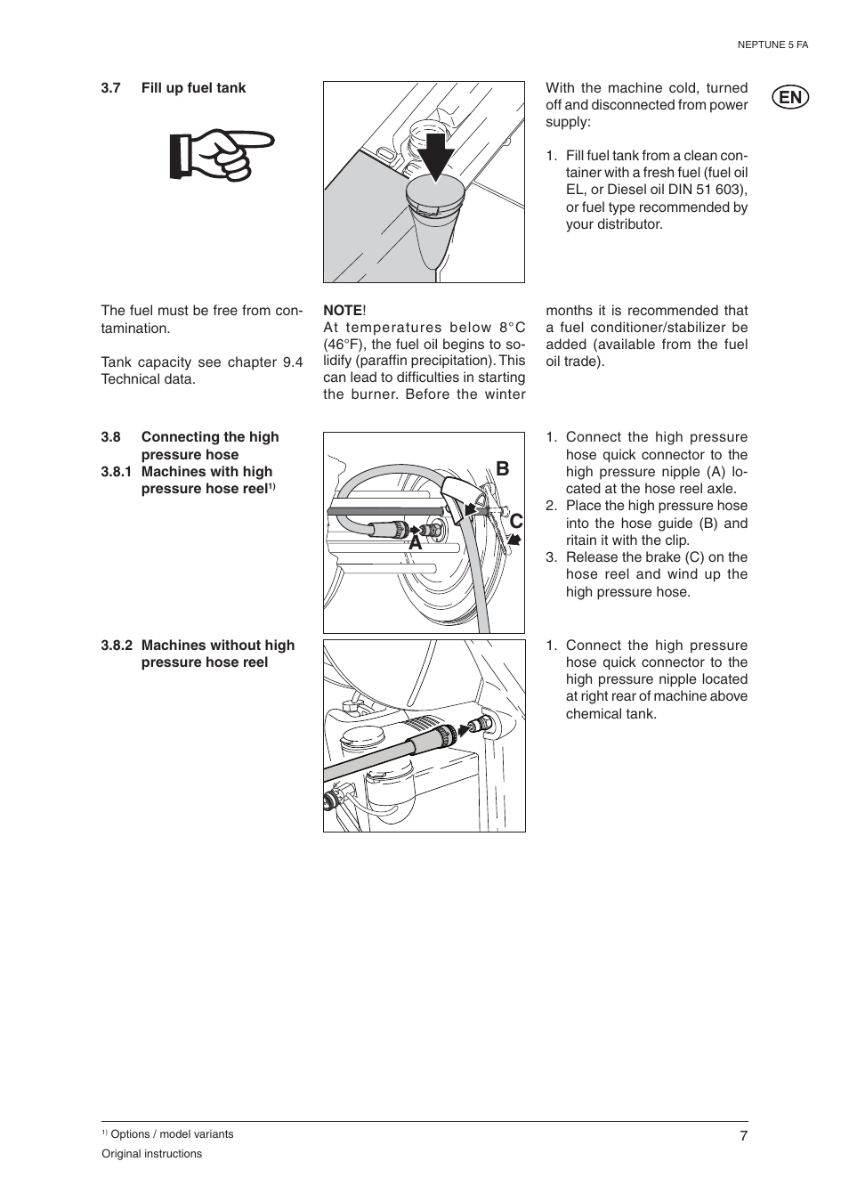 Ab c | Nilfisk-ALTO NEPTUNE 5 FA 107400337 C User Manual | Page 9 / 24