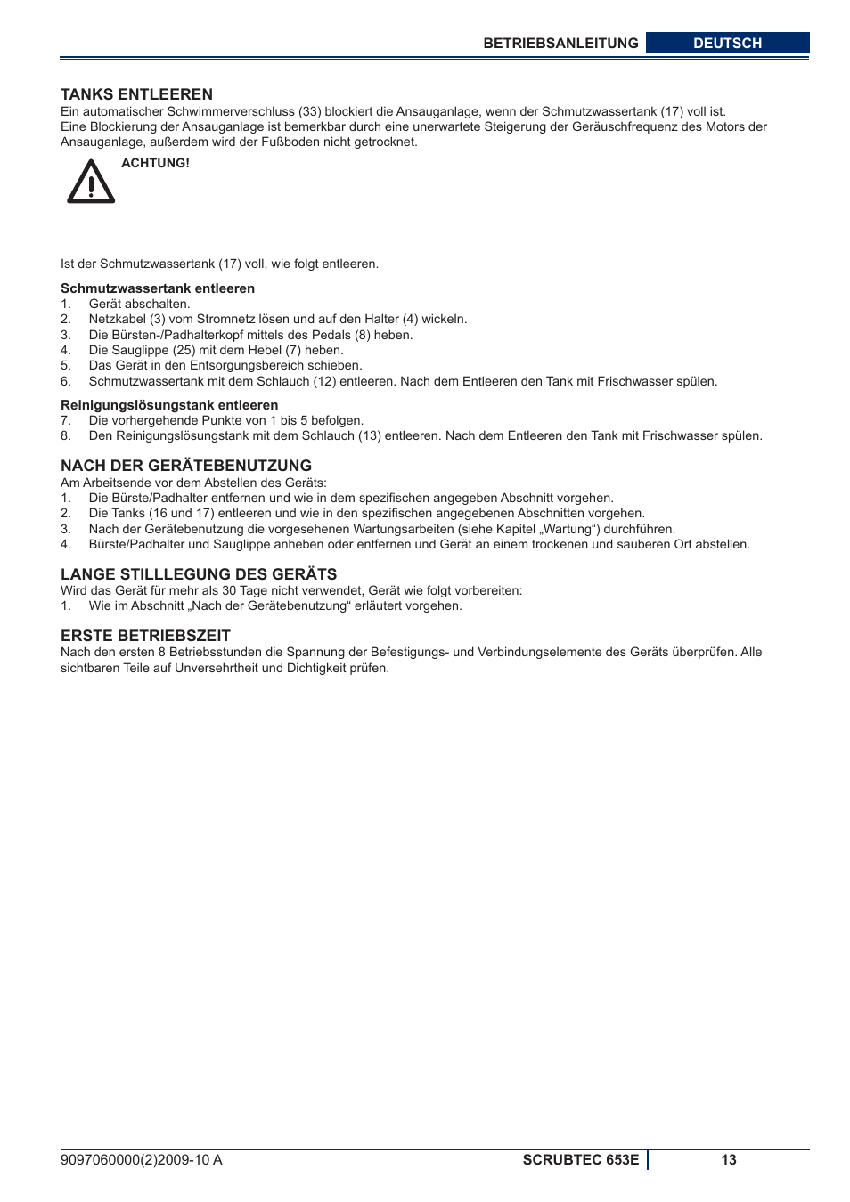 Nilfisk-ALTO SCRUBTEC 653E User Manual | Page 15 / 76