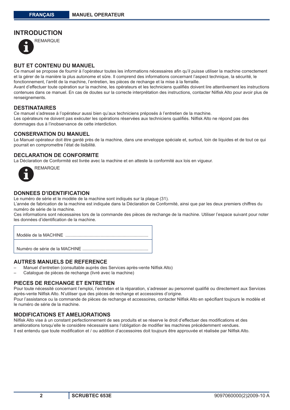 Introduction | Nilfisk-ALTO SCRUBTEC 653E User Manual | Page 22 / 76
