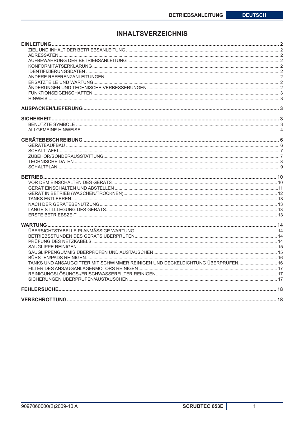 Nilfisk-ALTO SCRUBTEC 653E User Manual | Page 3 / 76