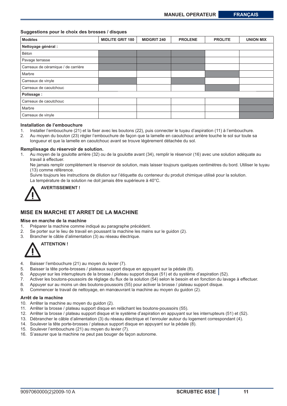 Nilfisk-ALTO SCRUBTEC 653E User Manual | Page 31 / 76