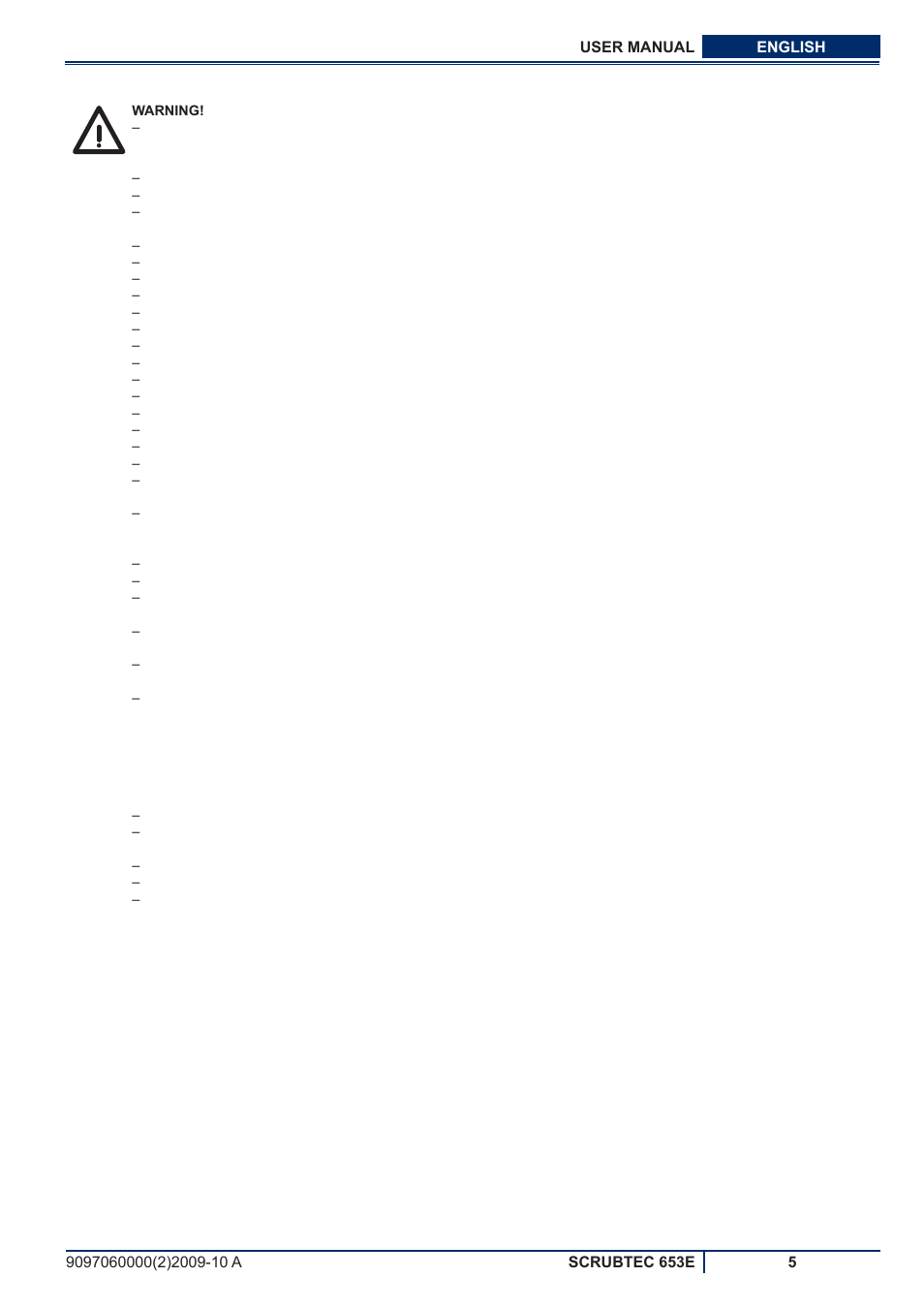 Nilfisk-ALTO SCRUBTEC 653E User Manual | Page 43 / 76