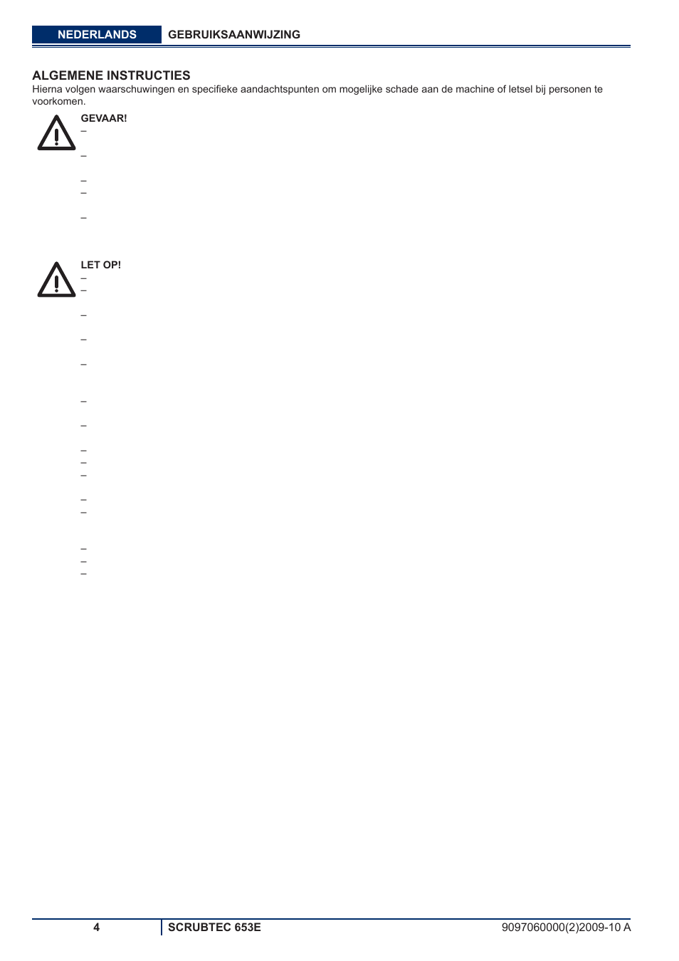 Nilfisk-ALTO SCRUBTEC 653E User Manual | Page 60 / 76