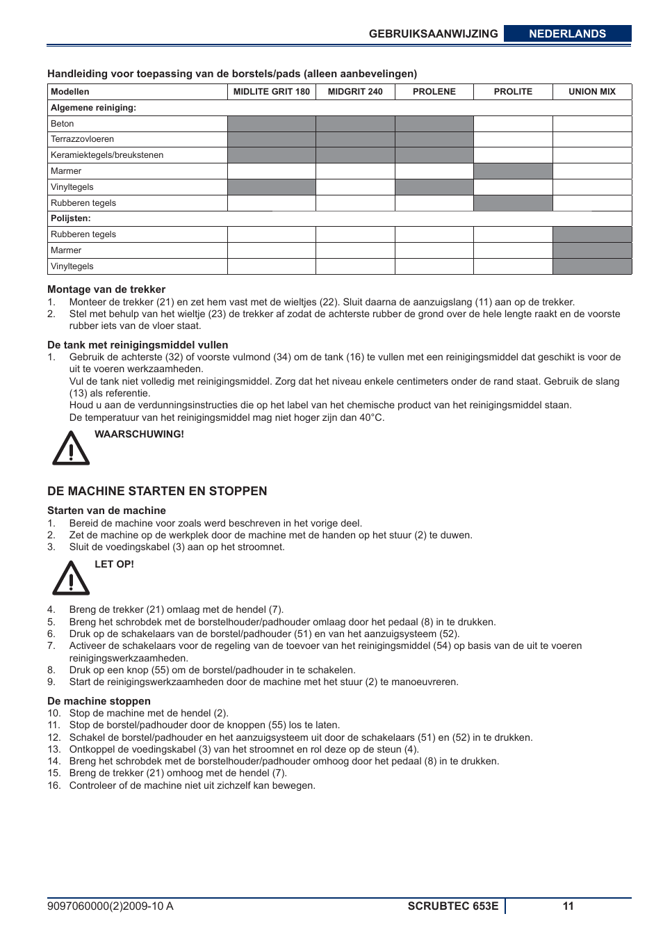 Nilfisk-ALTO SCRUBTEC 653E User Manual | Page 67 / 76