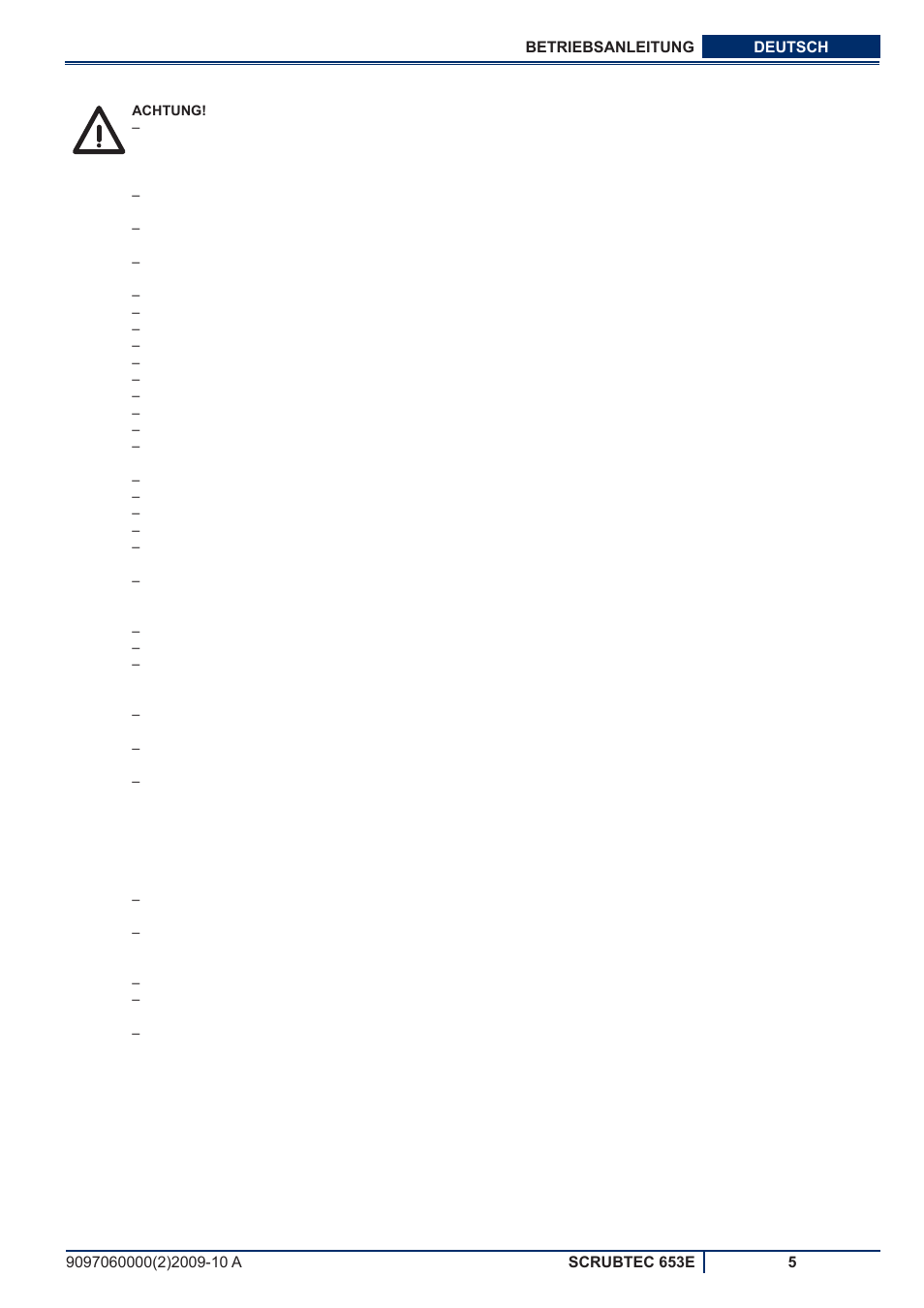 Nilfisk-ALTO SCRUBTEC 653E User Manual | Page 7 / 76