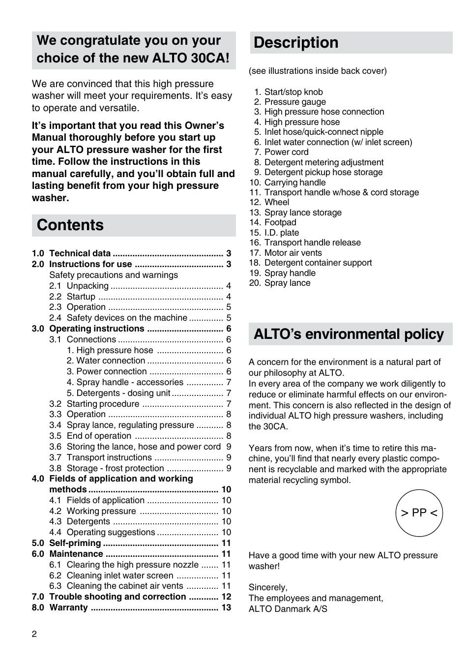 Nilfisk-ALTO Kew 30CA COMPACT I User Manual | Page 3 / 14