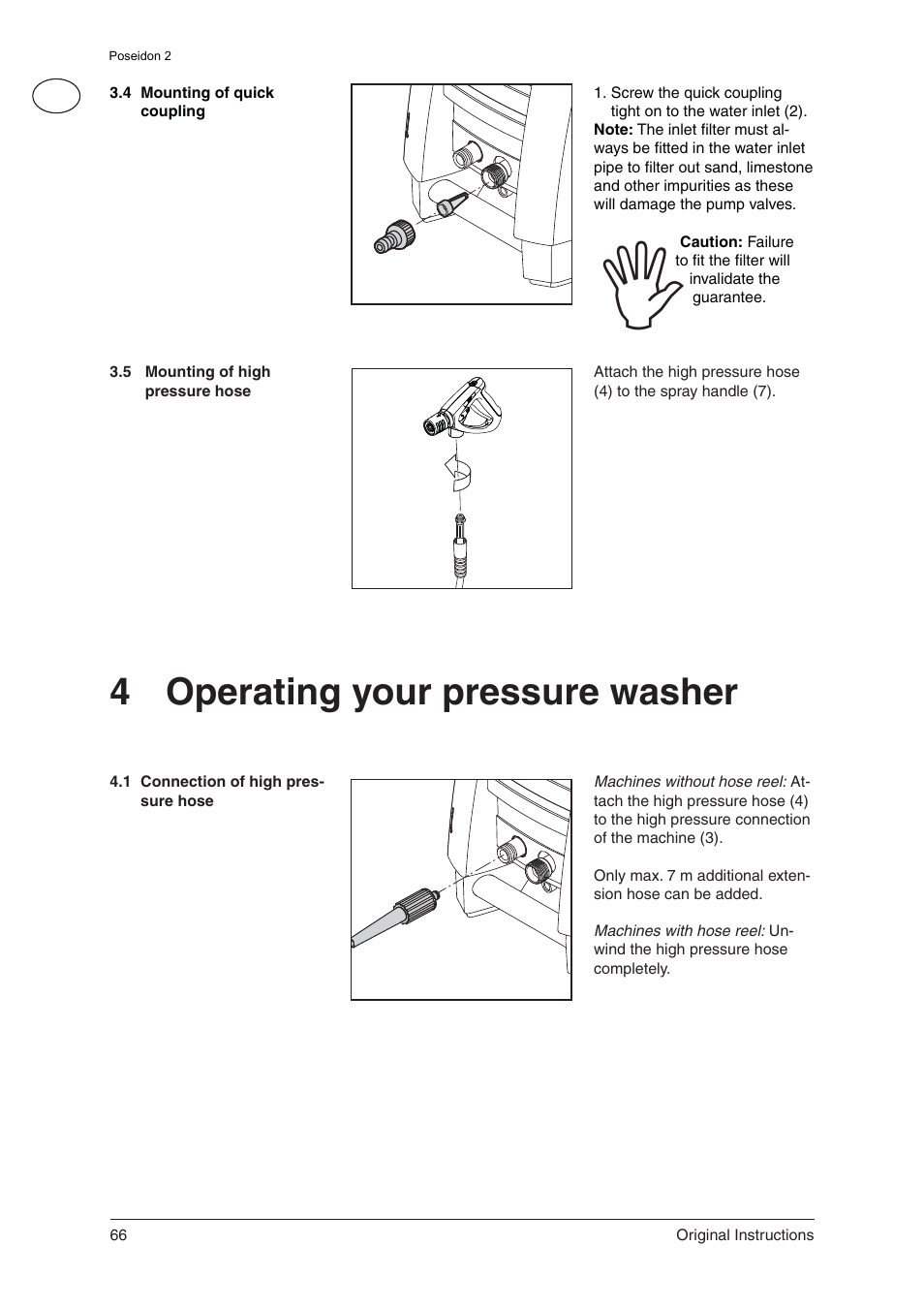 4 operating your pressure washer | Nilfisk-ALTO 2 User Manual | Page 7 / 18