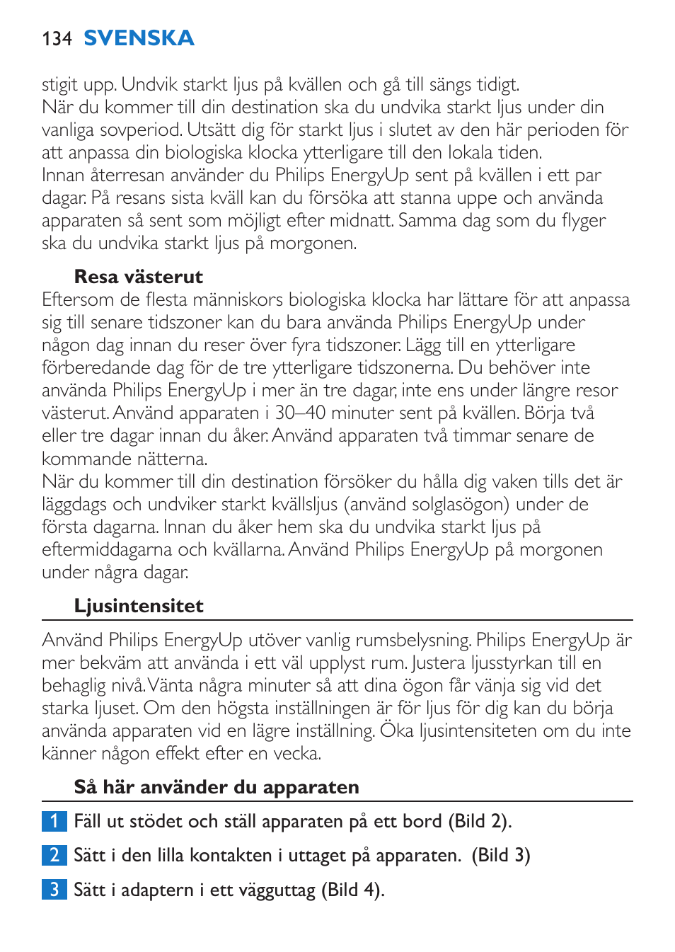 Philips EnergyUp EnergyLight User Manual | Page 134 / 144