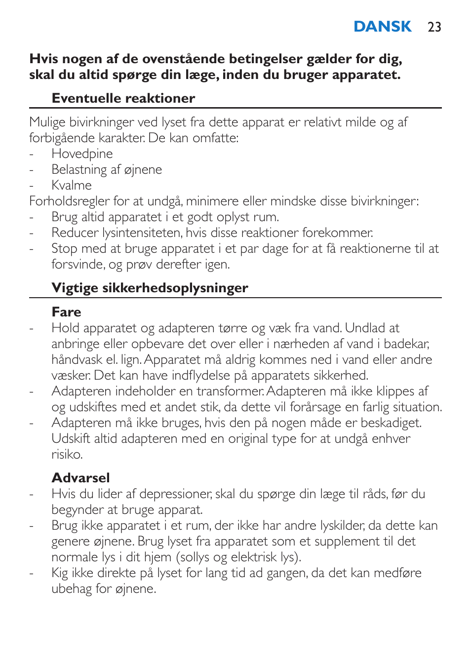 Philips EnergyUp EnergyLight User Manual | Page 23 / 144