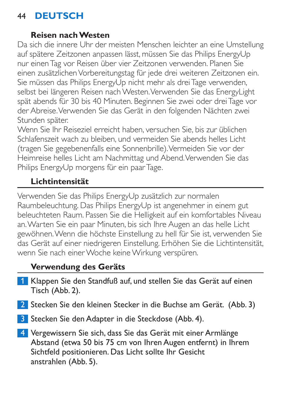 Philips EnergyUp EnergyLight User Manual | Page 44 / 144