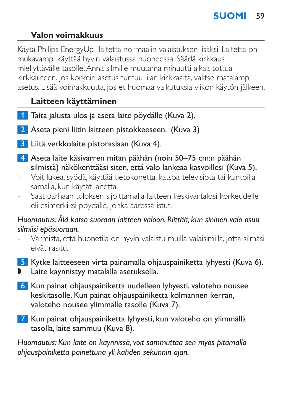 Philips EnergyUp EnergyLight User Manual | Page 59 / 144