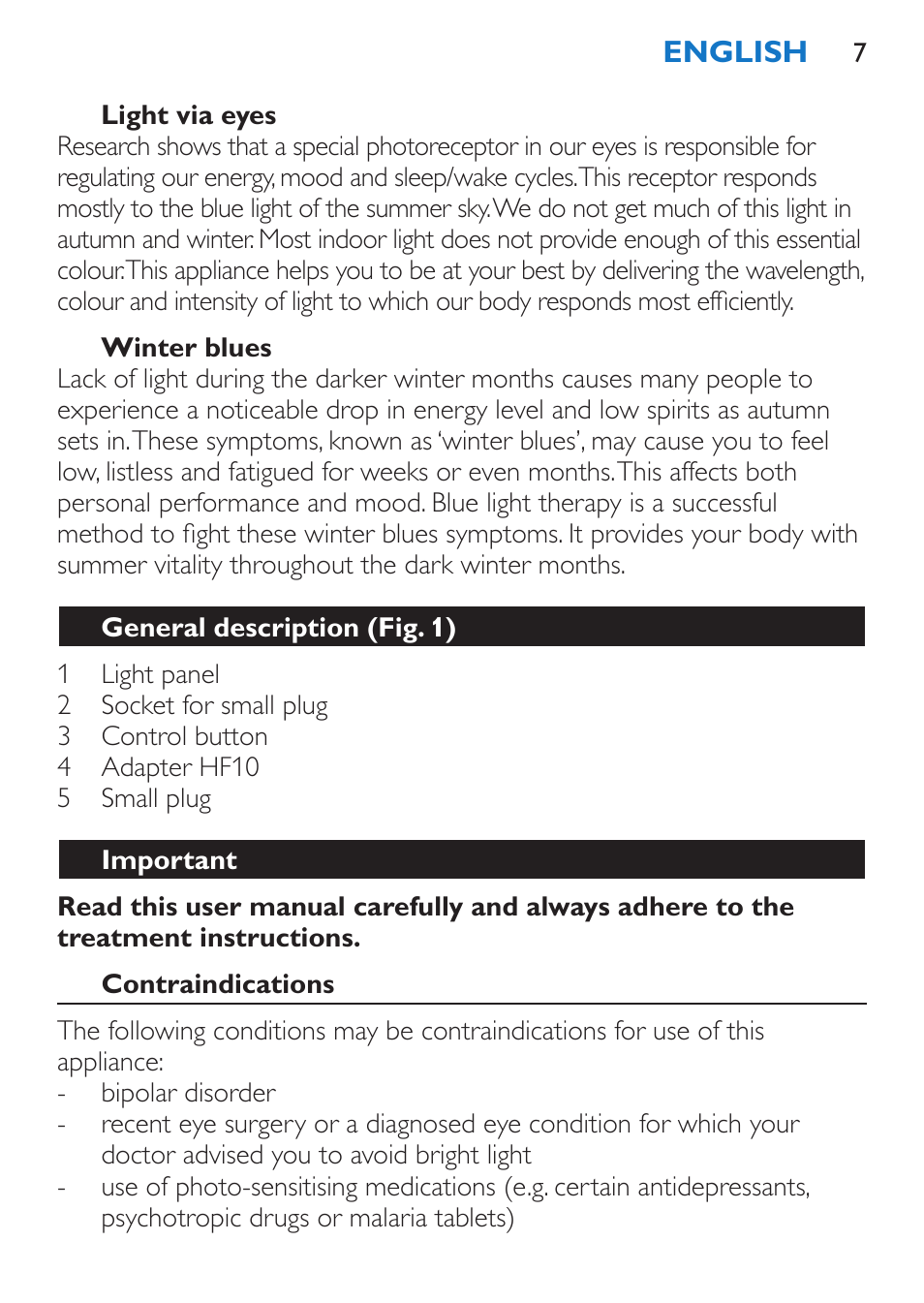 Philips EnergyUp EnergyLight User Manual | Page 7 / 144