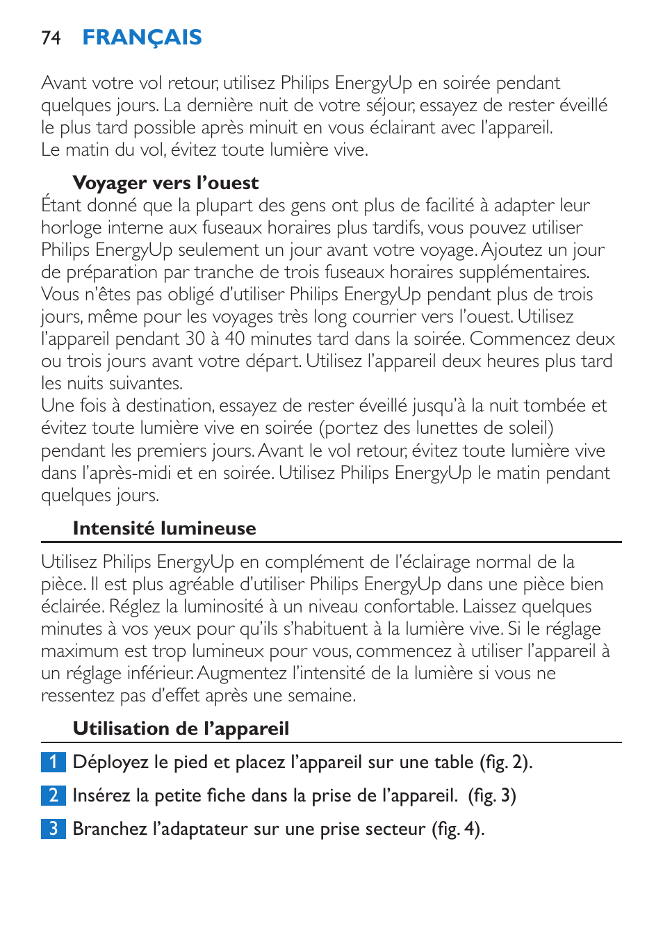 Philips EnergyUp EnergyLight User Manual | Page 74 / 144