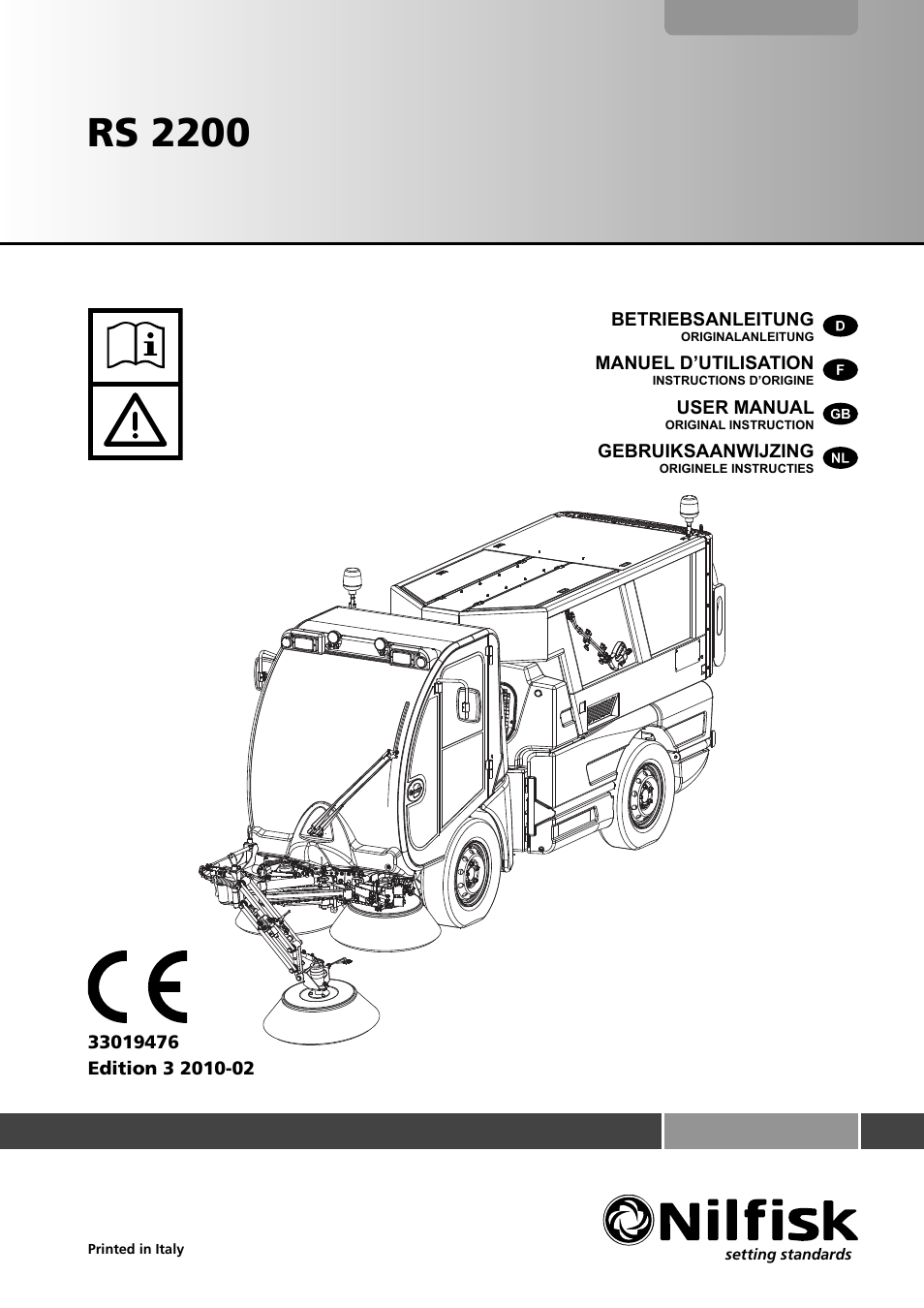 Nilfisk-ALTO RS 2200 User Manual | 224 pages