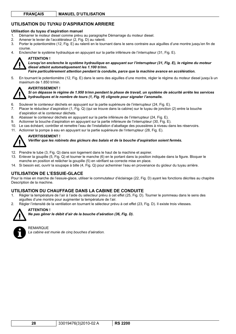 Nilfisk-ALTO RS 2200 User Manual | Page 100 / 224