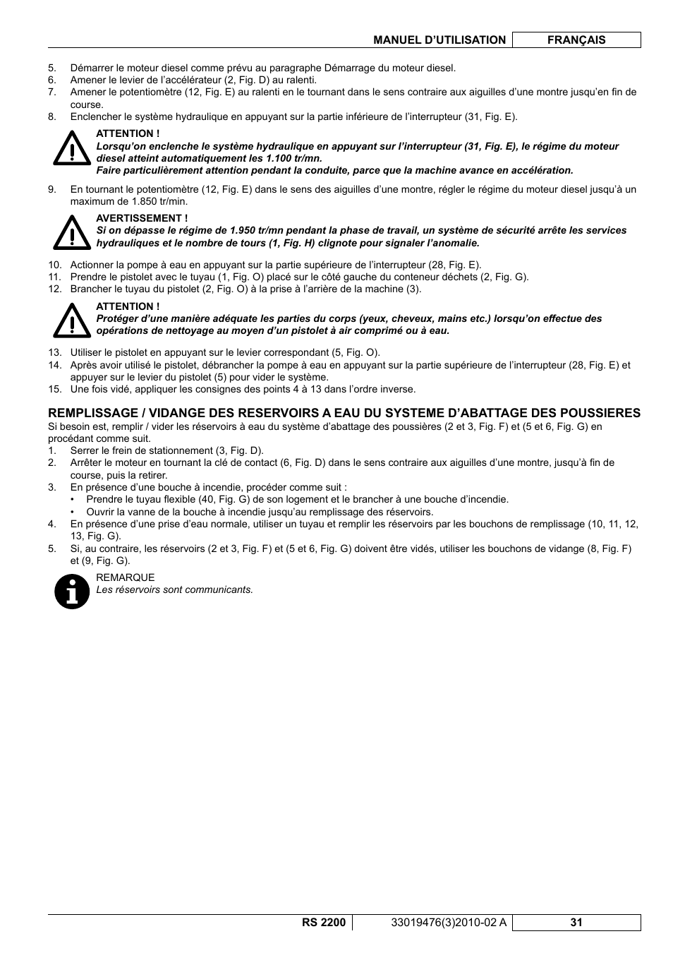 Nilfisk-ALTO RS 2200 User Manual | Page 103 / 224