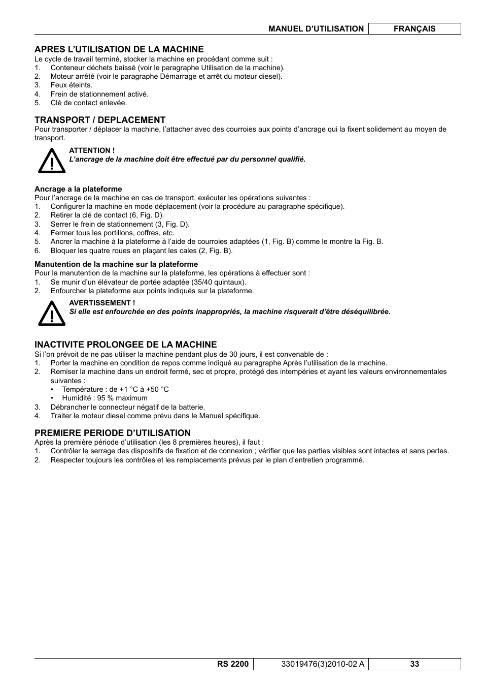 Nilfisk-ALTO RS 2200 User Manual | Page 105 / 224
