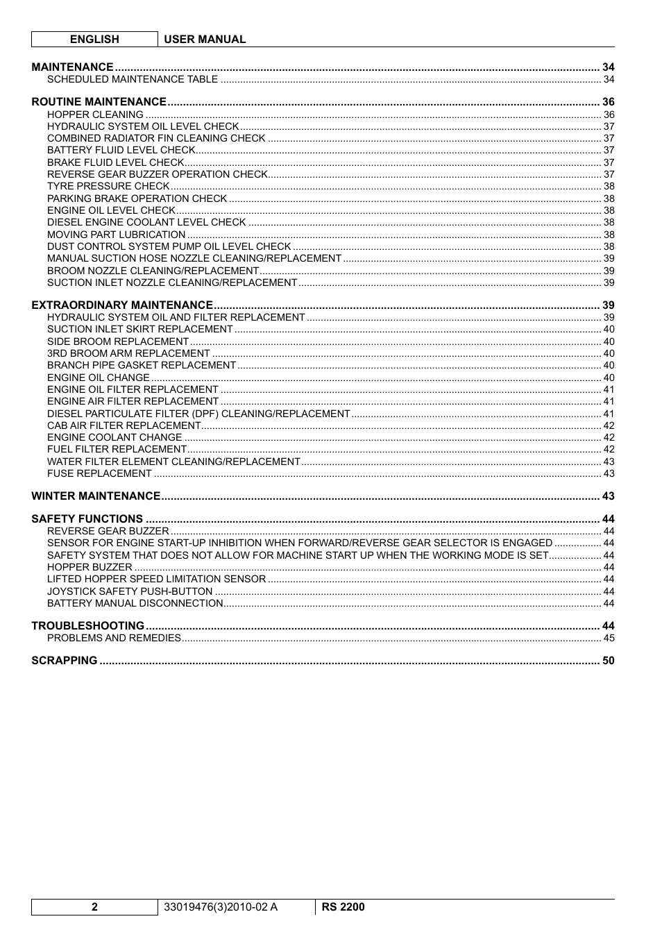 Nilfisk-ALTO RS 2200 User Manual | Page 124 / 224