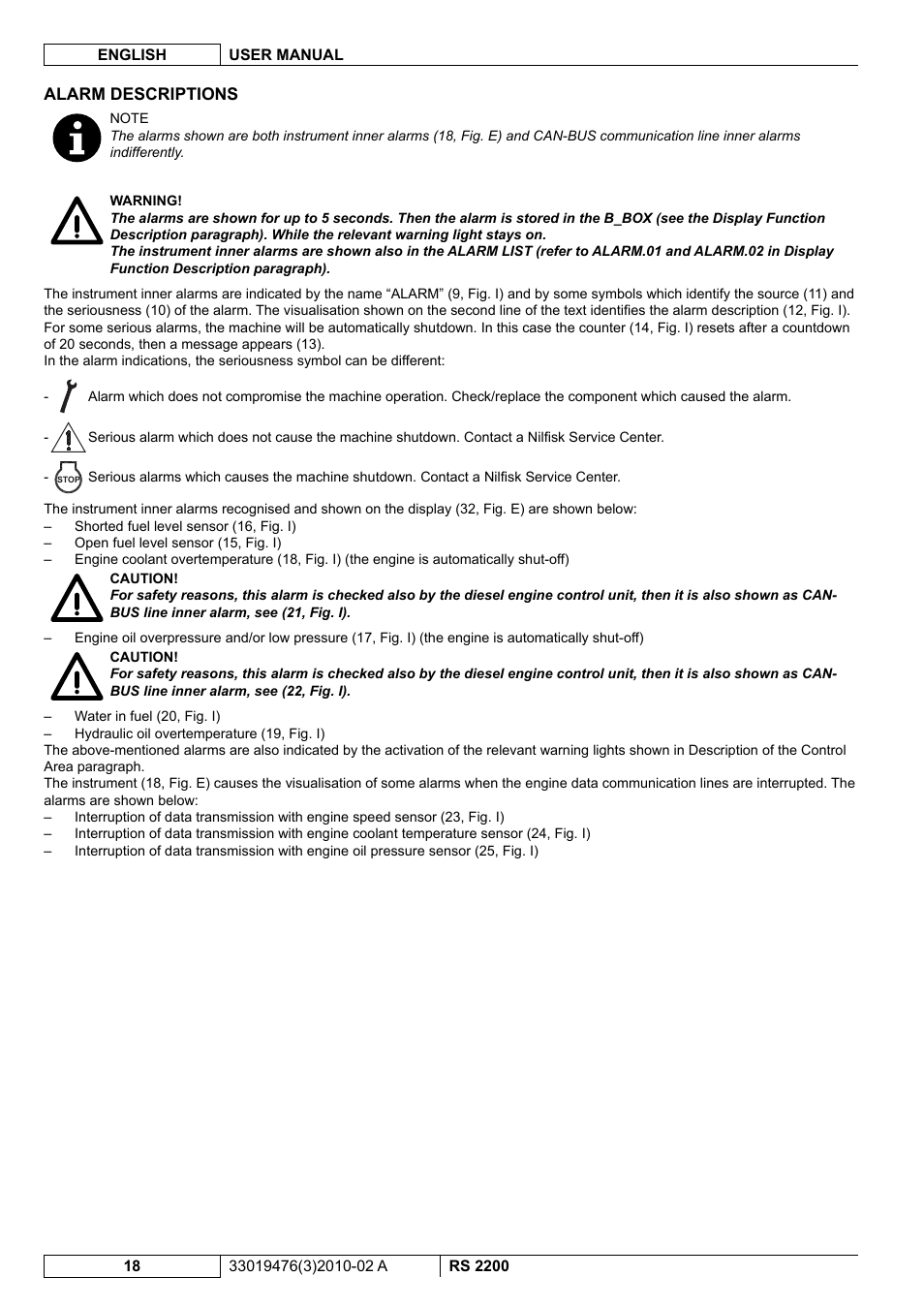 Nilfisk-ALTO RS 2200 User Manual | Page 140 / 224
