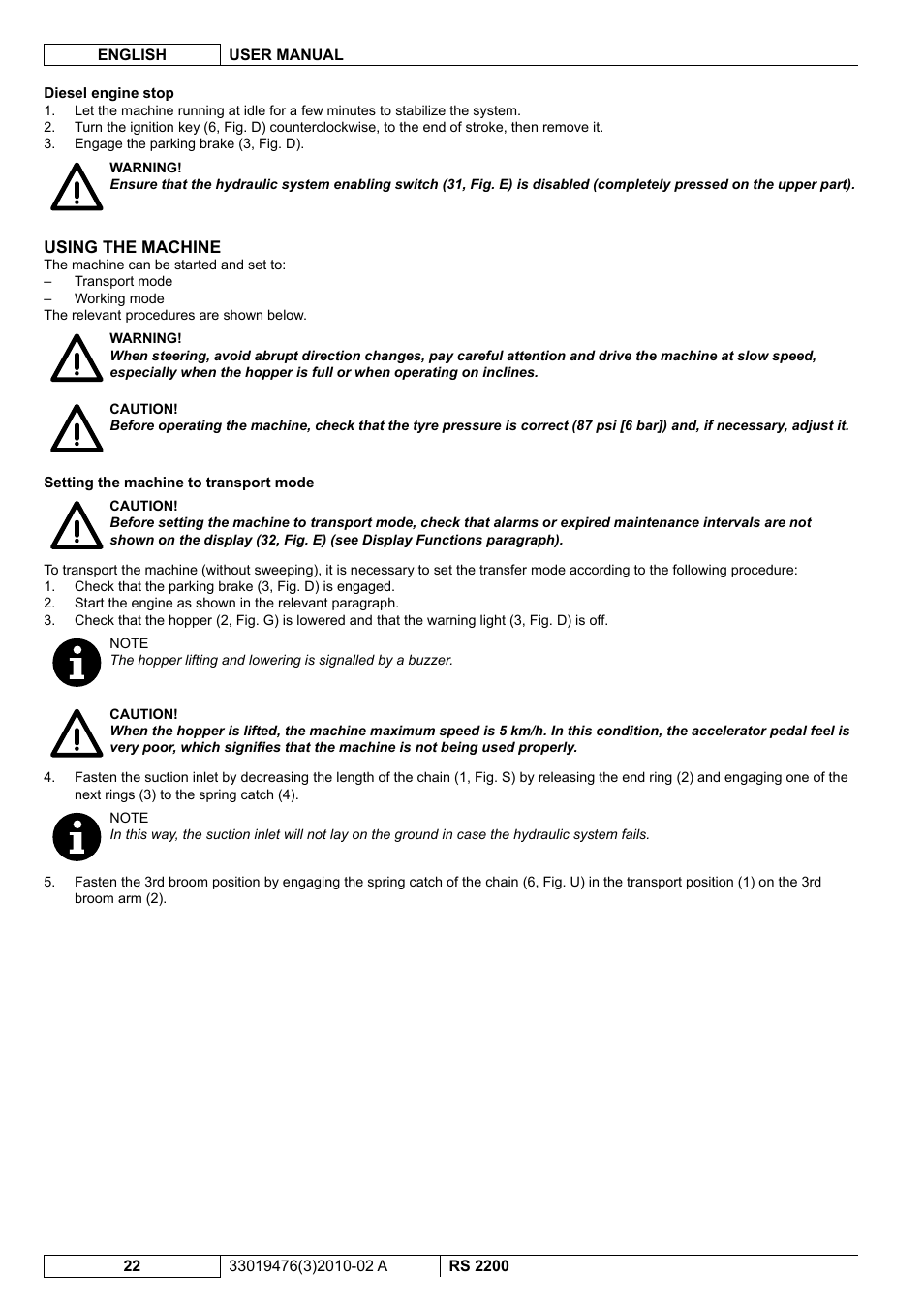 Nilfisk-ALTO RS 2200 User Manual | Page 144 / 224