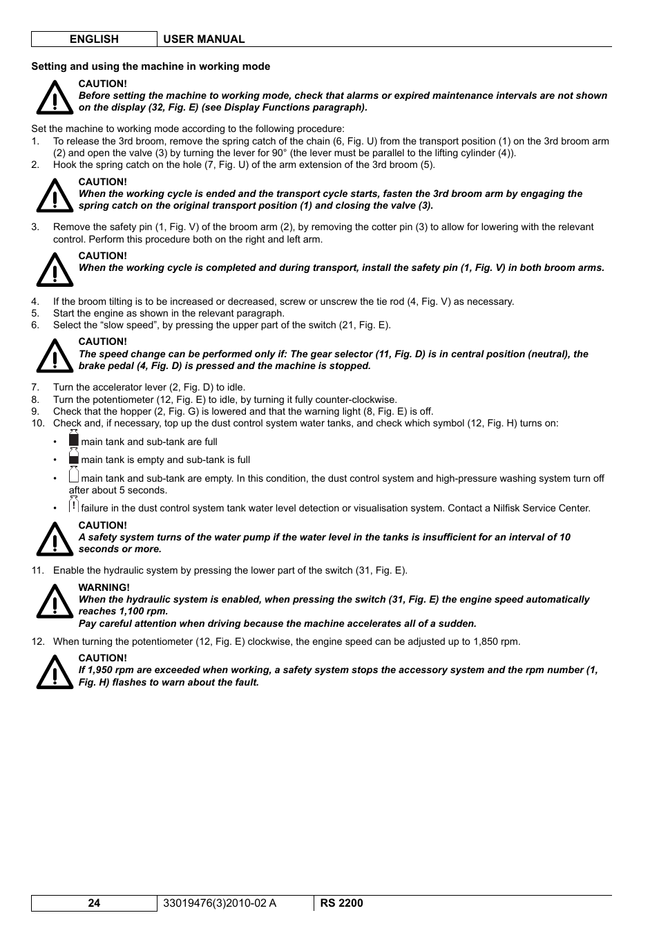 Nilfisk-ALTO RS 2200 User Manual | Page 146 / 224