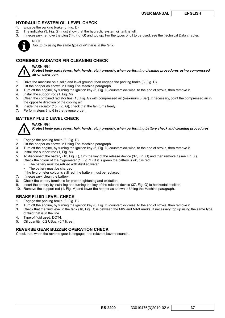 Nilfisk-ALTO RS 2200 User Manual | Page 159 / 224