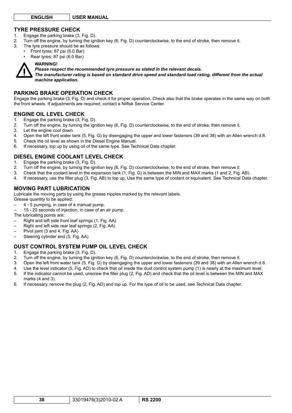 Nilfisk-ALTO RS 2200 User Manual | Page 160 / 224