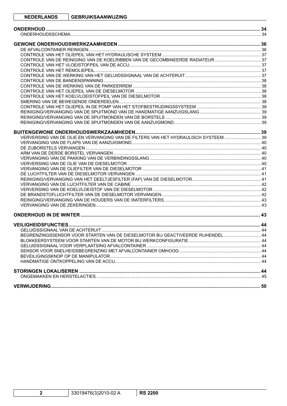 Nilfisk-ALTO RS 2200 User Manual | Page 174 / 224