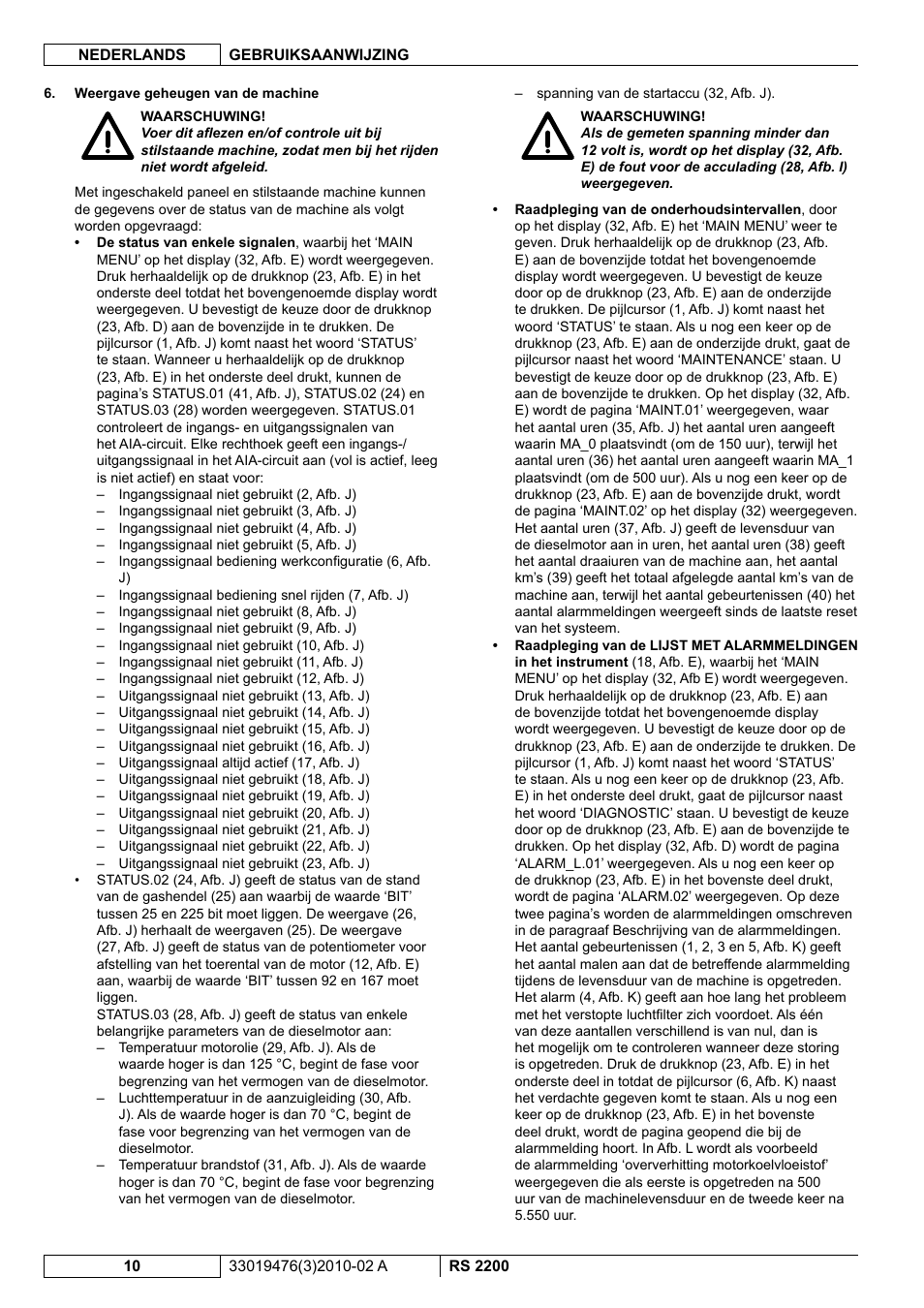 Nilfisk-ALTO RS 2200 User Manual | Page 182 / 224