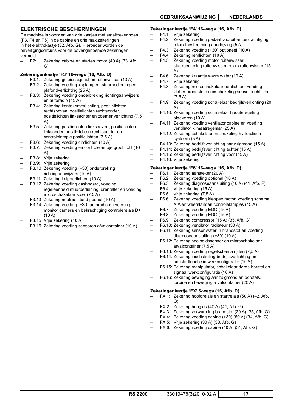 Nilfisk-ALTO RS 2200 User Manual | Page 189 / 224