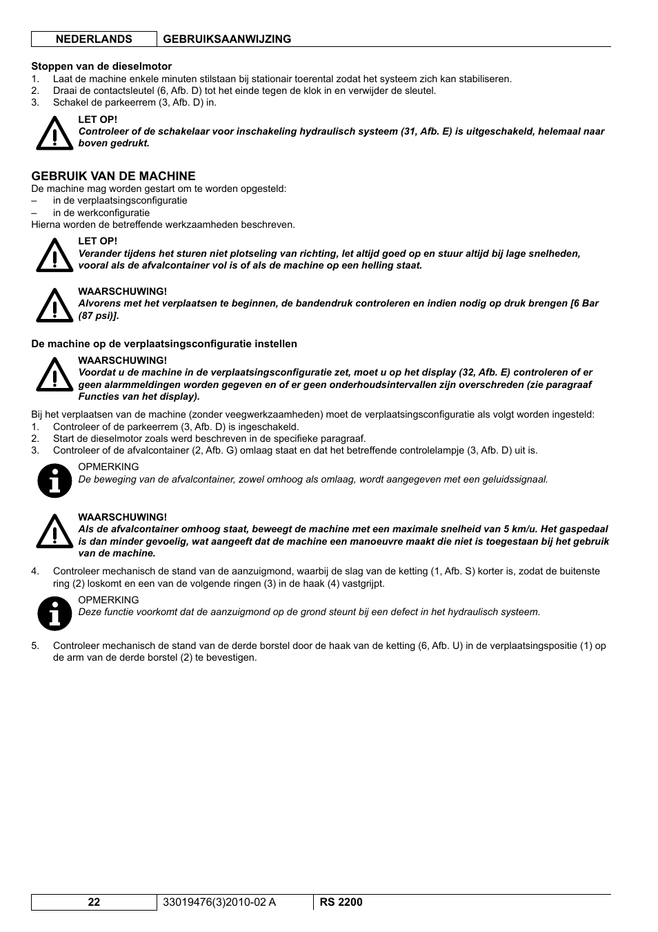 Nilfisk-ALTO RS 2200 User Manual | Page 194 / 224