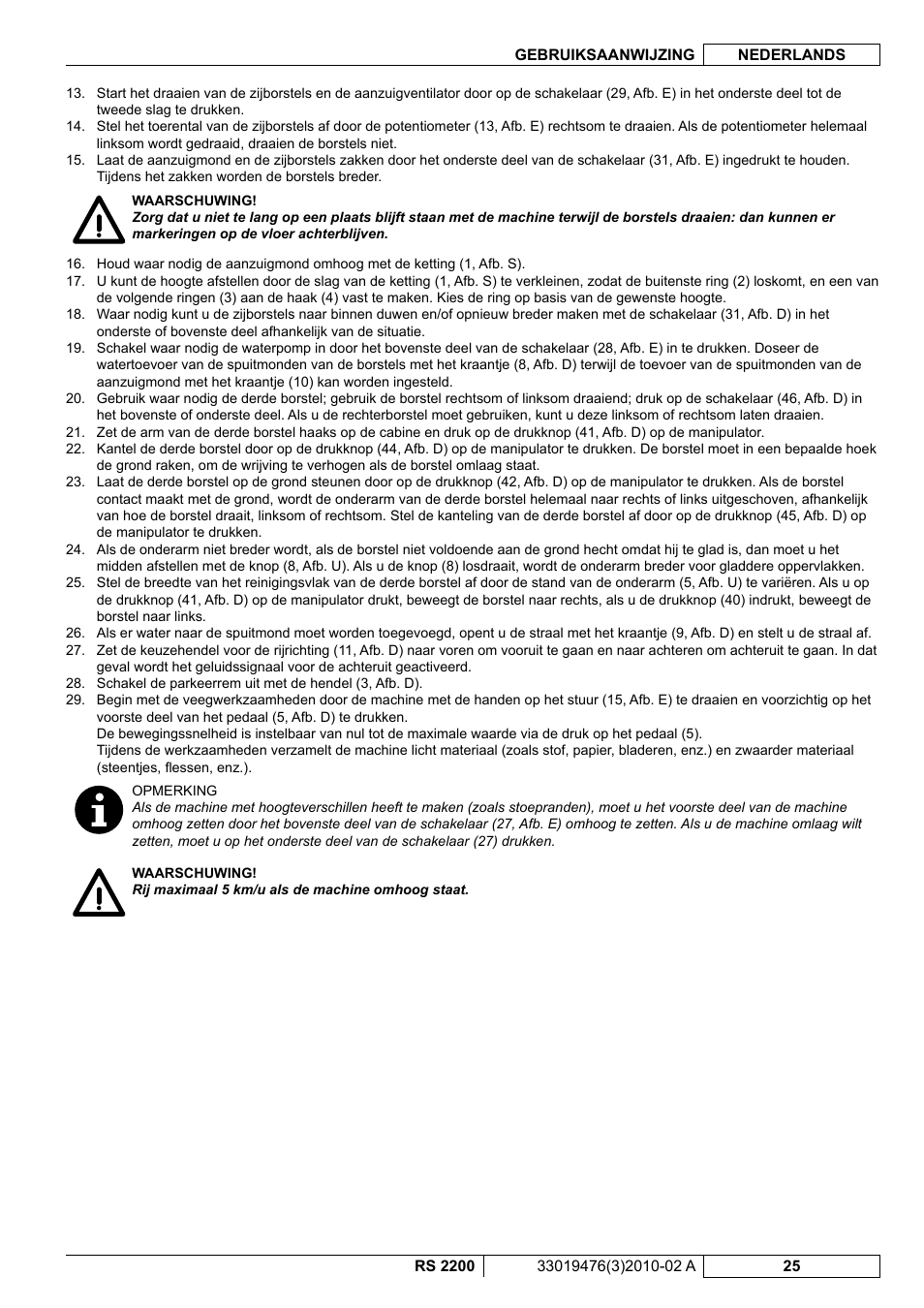 Nilfisk-ALTO RS 2200 User Manual | Page 197 / 224