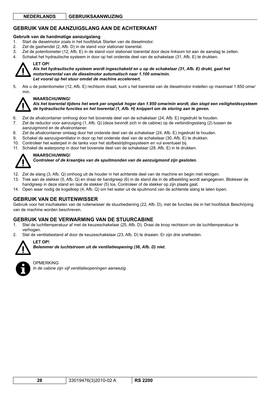 Nilfisk-ALTO RS 2200 User Manual | Page 200 / 224