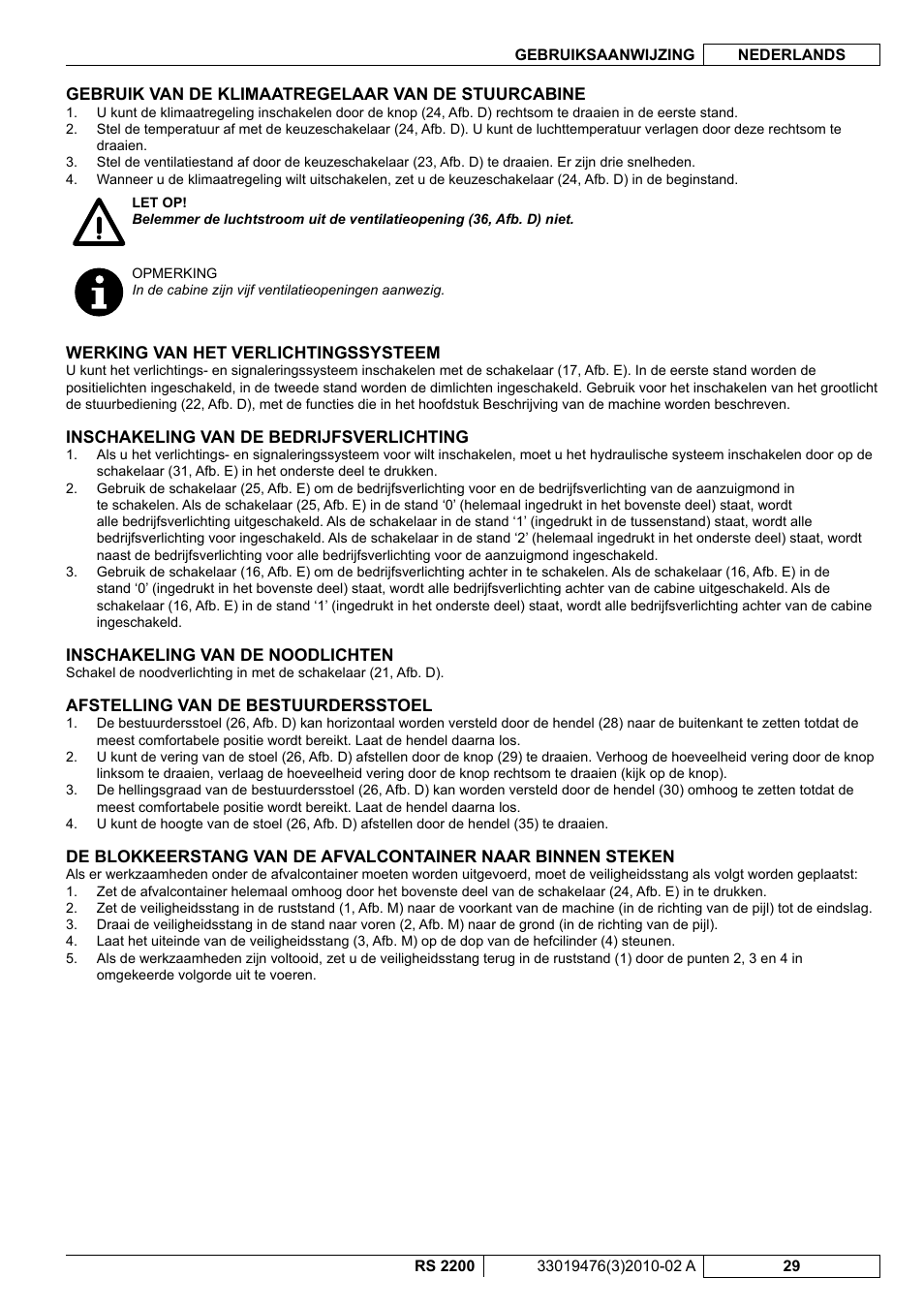 Nilfisk-ALTO RS 2200 User Manual | Page 201 / 224