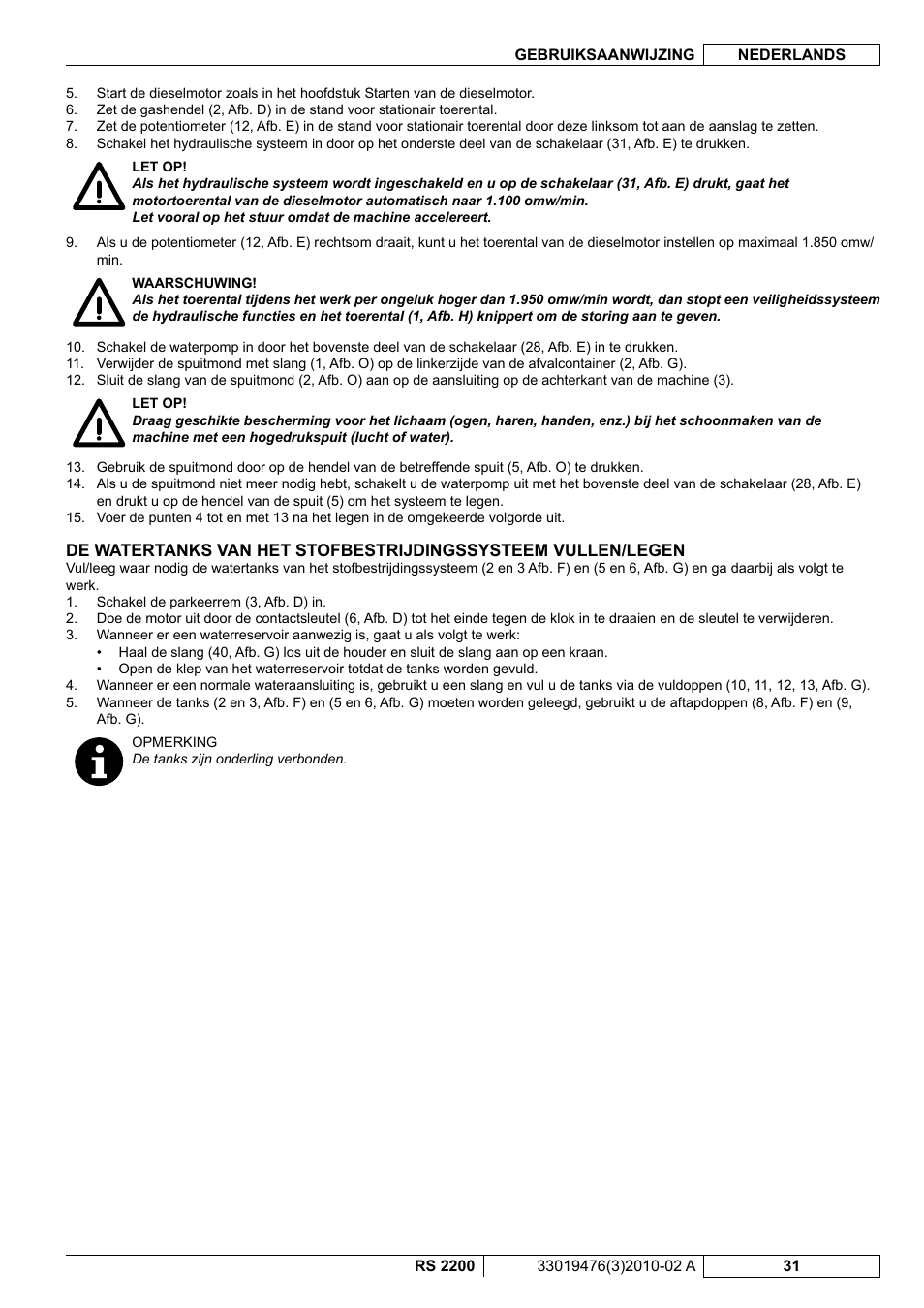 Nilfisk-ALTO RS 2200 User Manual | Page 203 / 224