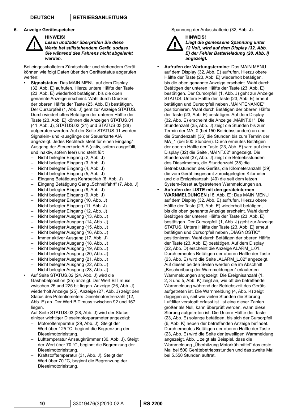 Nilfisk-ALTO RS 2200 User Manual | Page 32 / 224