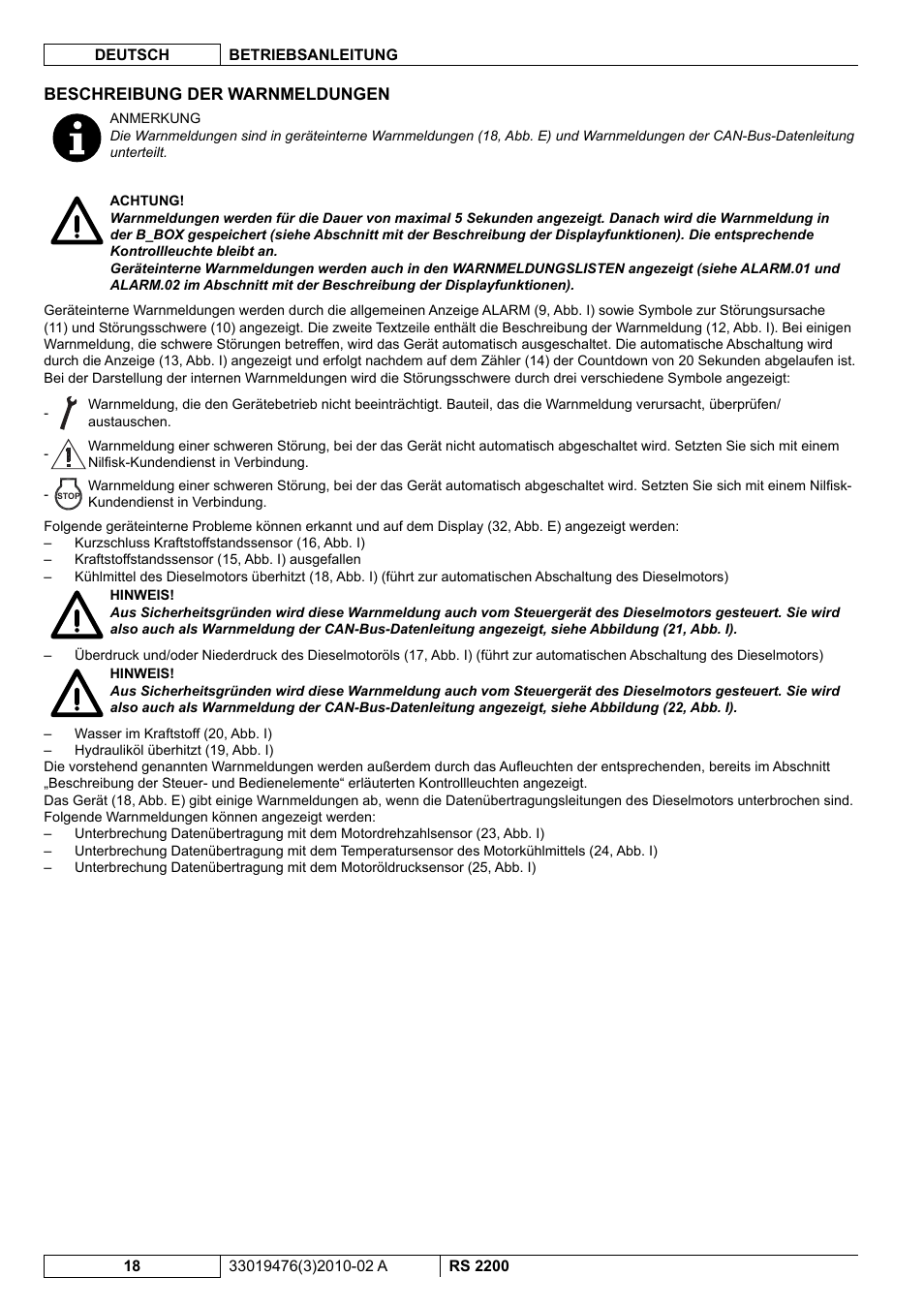 Nilfisk-ALTO RS 2200 User Manual | Page 40 / 224