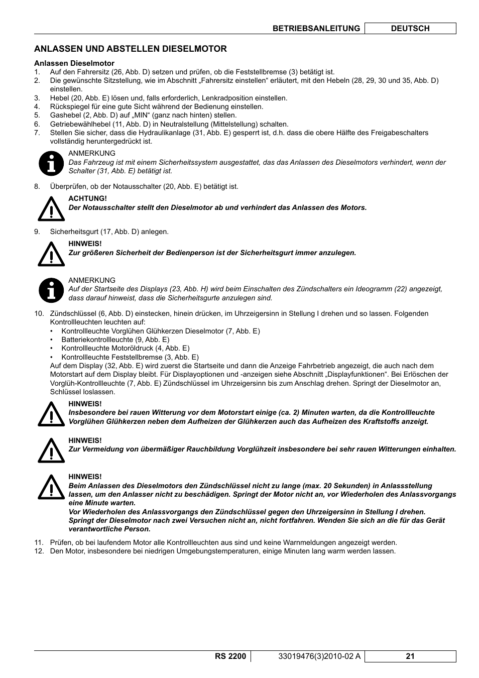 Nilfisk-ALTO RS 2200 User Manual | Page 43 / 224