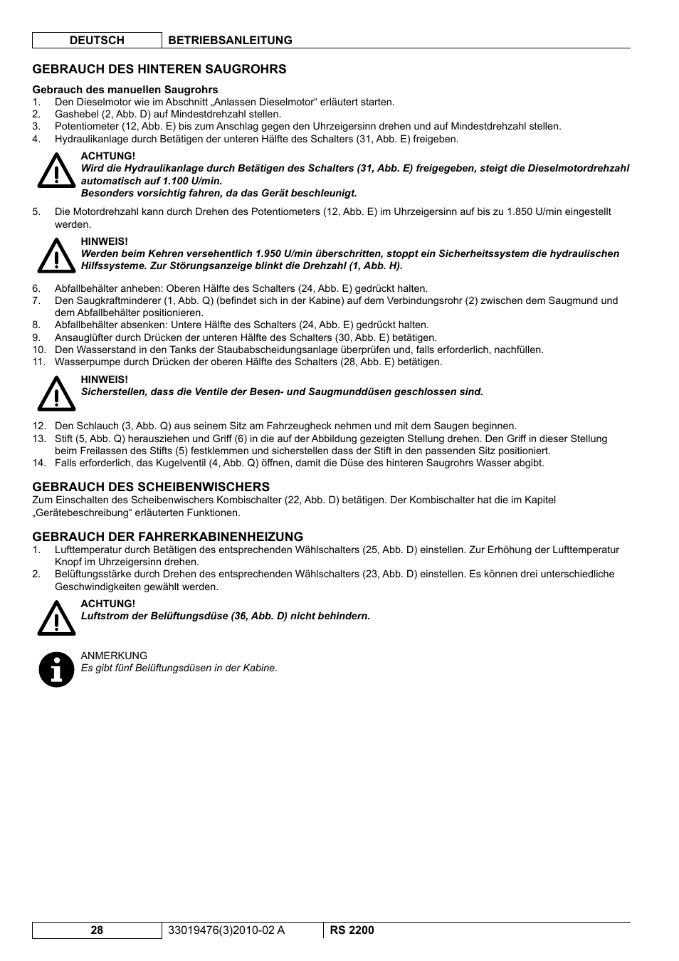 Nilfisk-ALTO RS 2200 User Manual | Page 50 / 224