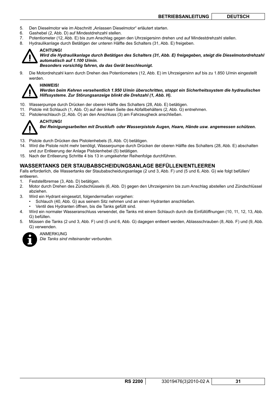 Nilfisk-ALTO RS 2200 User Manual | Page 53 / 224