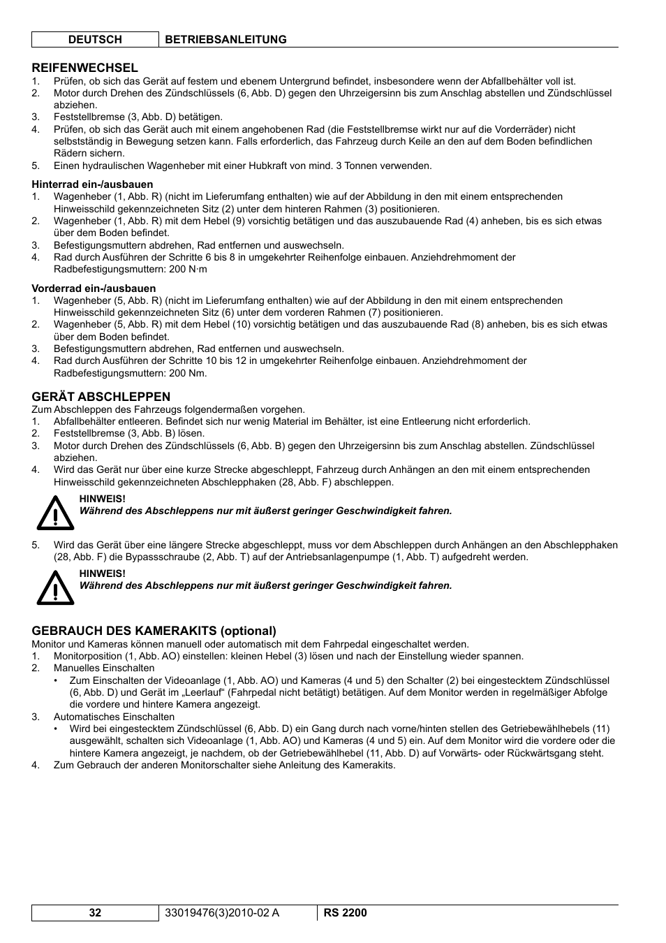 Nilfisk-ALTO RS 2200 User Manual | Page 54 / 224