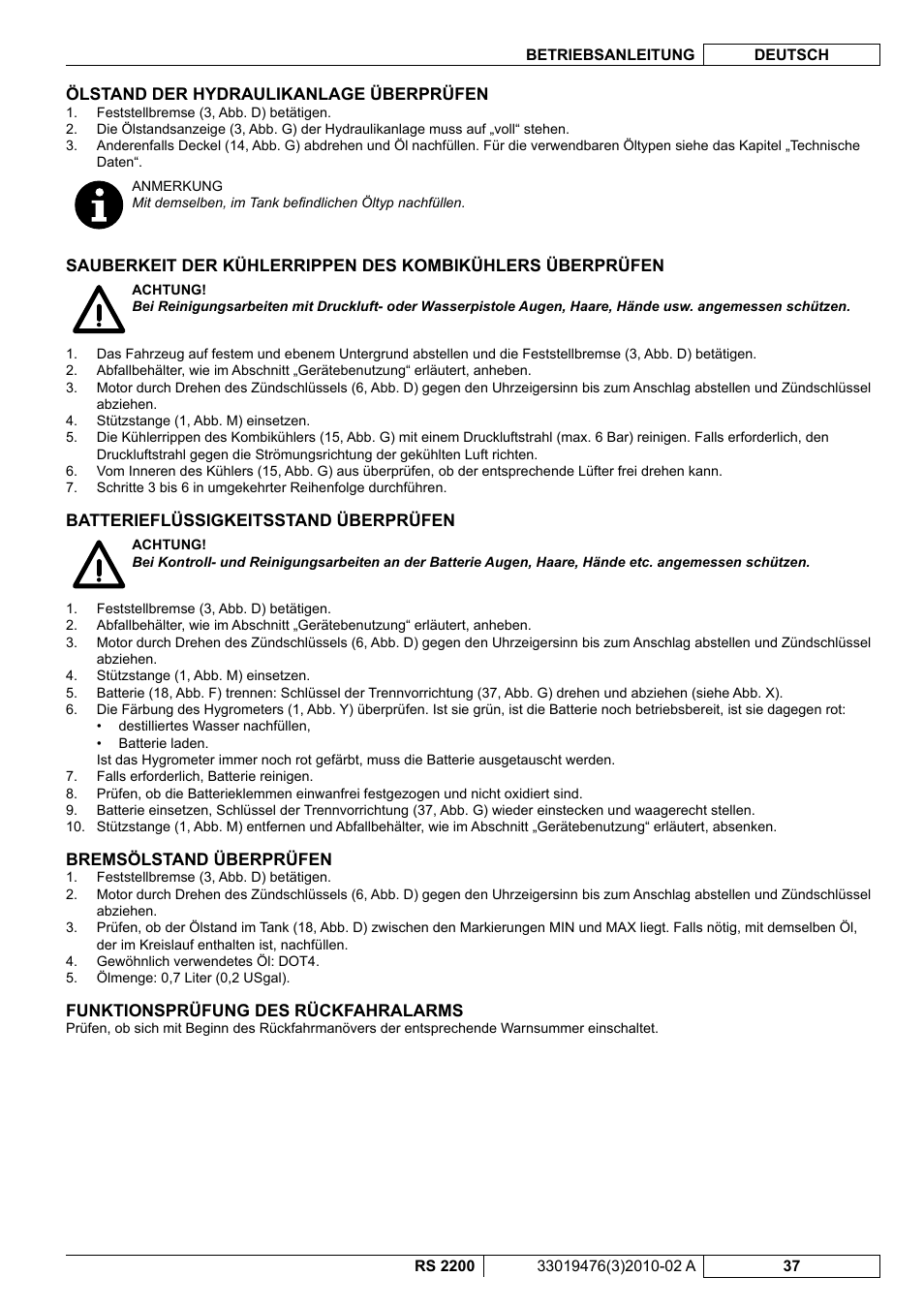 Nilfisk-ALTO RS 2200 User Manual | Page 59 / 224