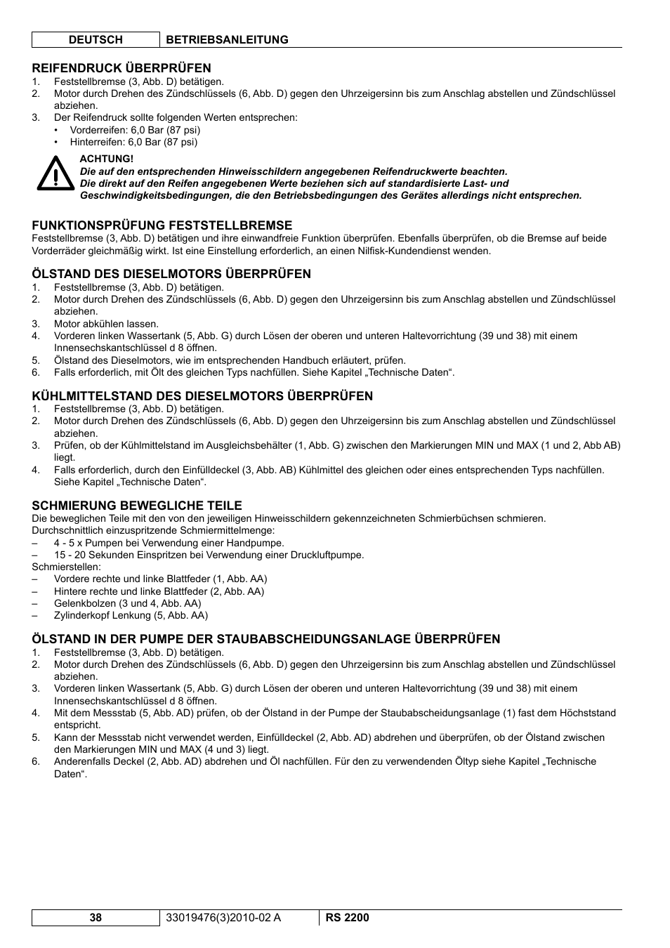 Nilfisk-ALTO RS 2200 User Manual | Page 60 / 224
