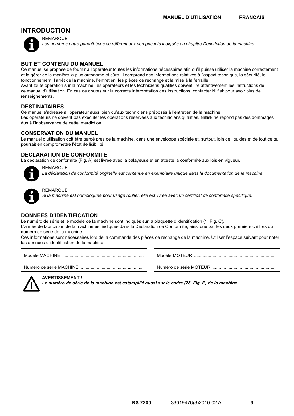 Introduction | Nilfisk-ALTO RS 2200 User Manual | Page 75 / 224