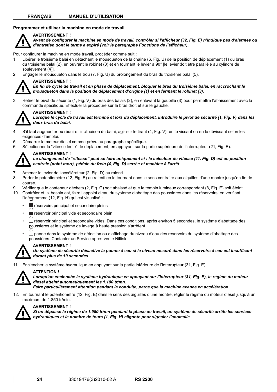 Nilfisk-ALTO RS 2200 User Manual | Page 96 / 224