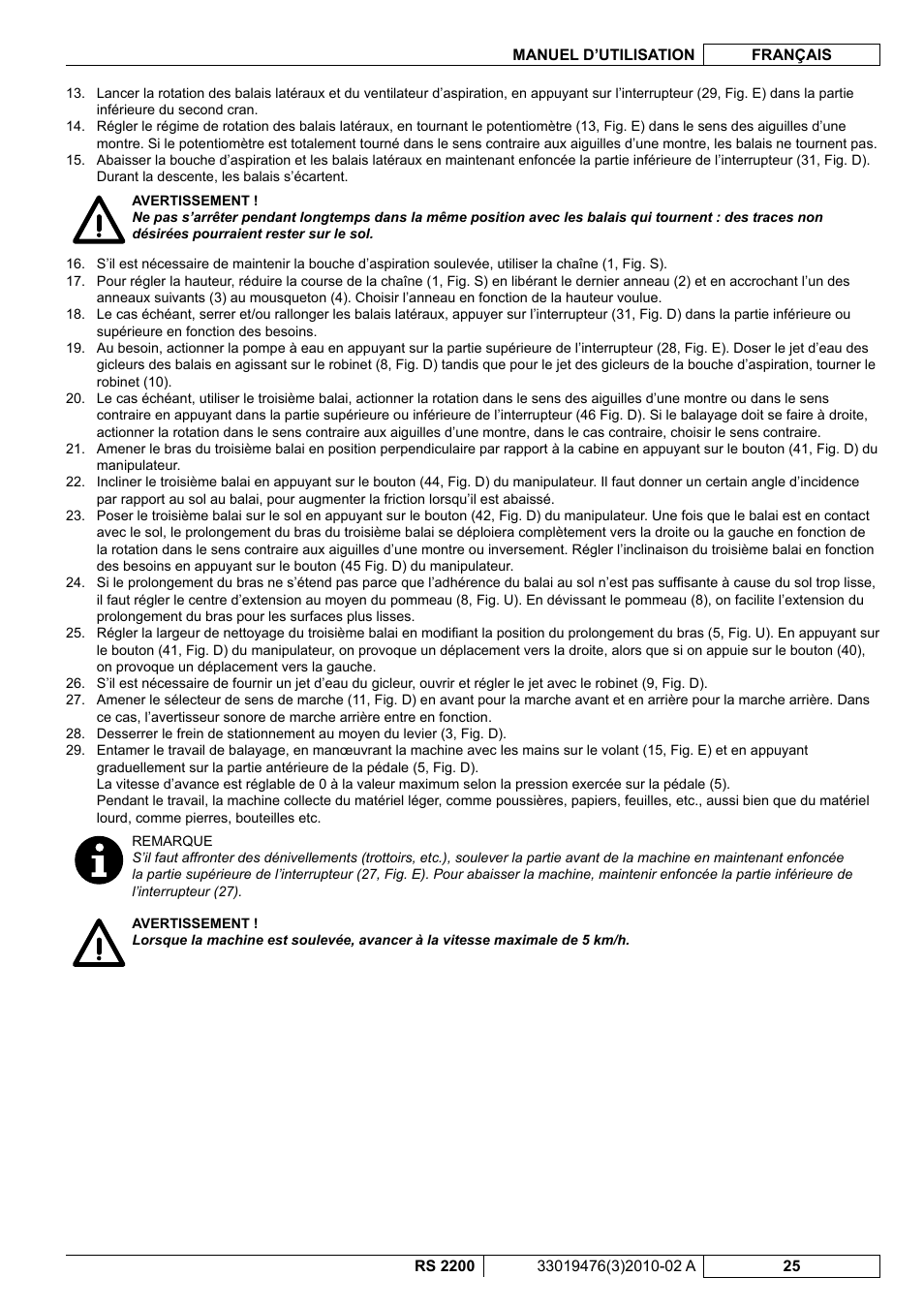 Nilfisk-ALTO RS 2200 User Manual | Page 97 / 224